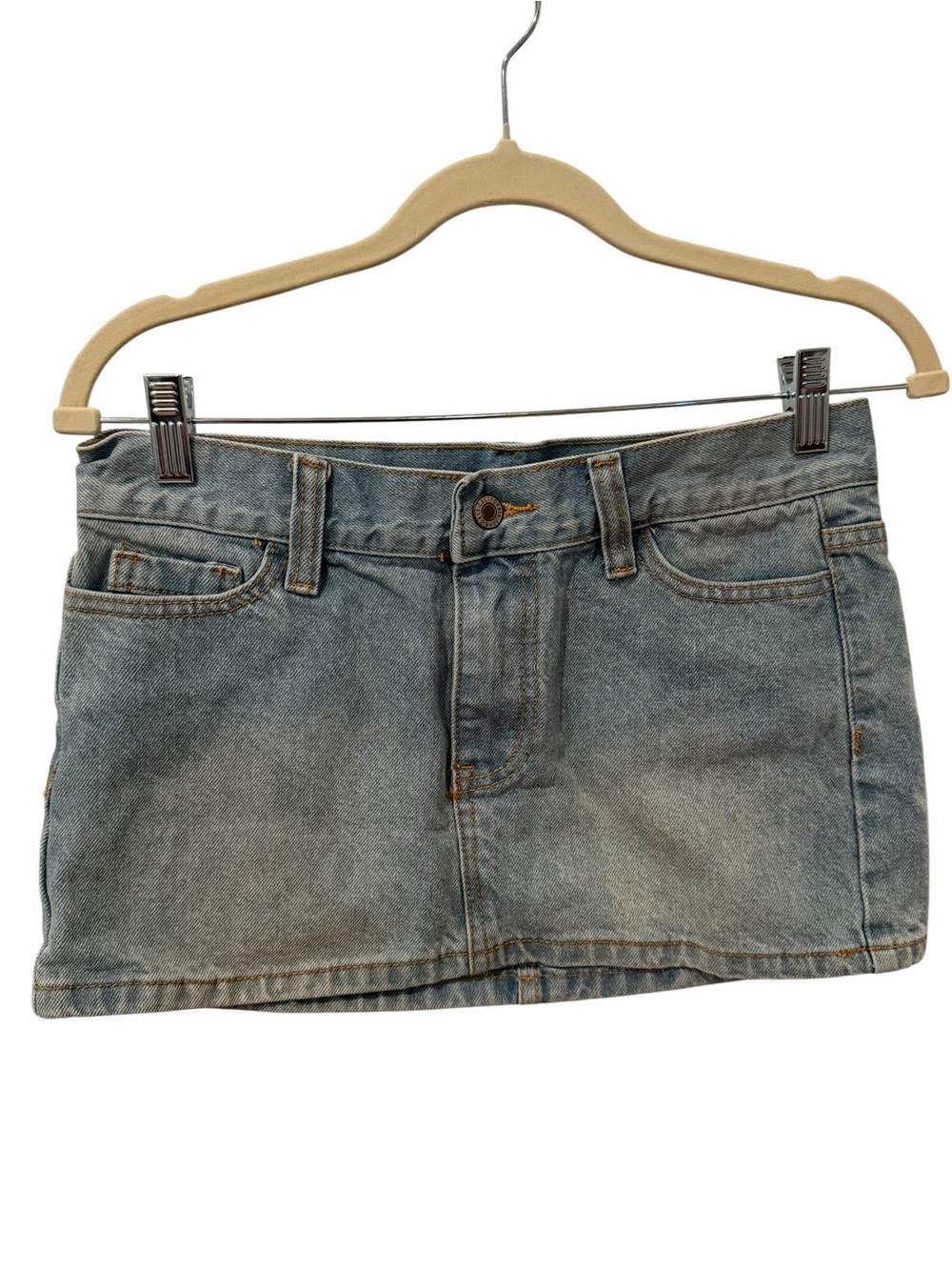 John Galt PacSun Low Rise Denim Micro Mini Skirt Light Wash Size Small